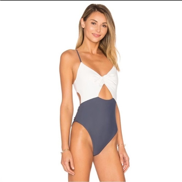 Tularosa Asa One Piece Ivory & Charcoal Swim Beach - Picture 3 of 6
